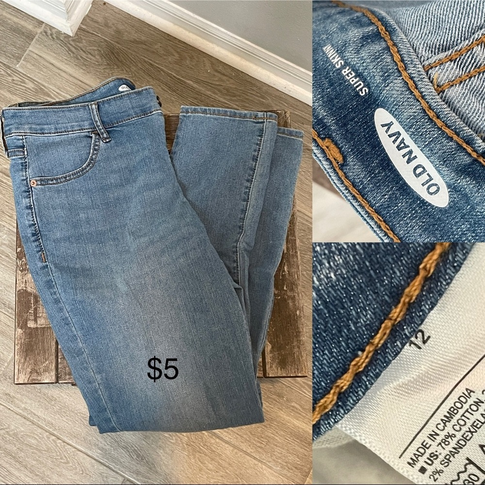 Closet clean-out, Old navy jeans, size 12